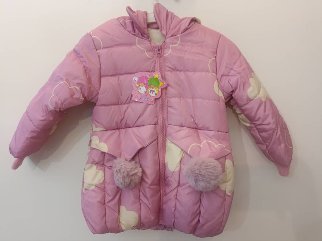 کاپشن دخترانه لاینر دار مناسب ۳ تا ۵ سال